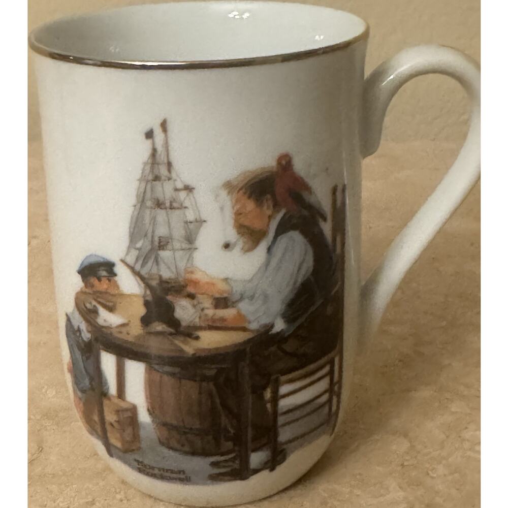 Norman Rockwell Museum Collection Art Coffee Mug 1982 Ceramic Vintage